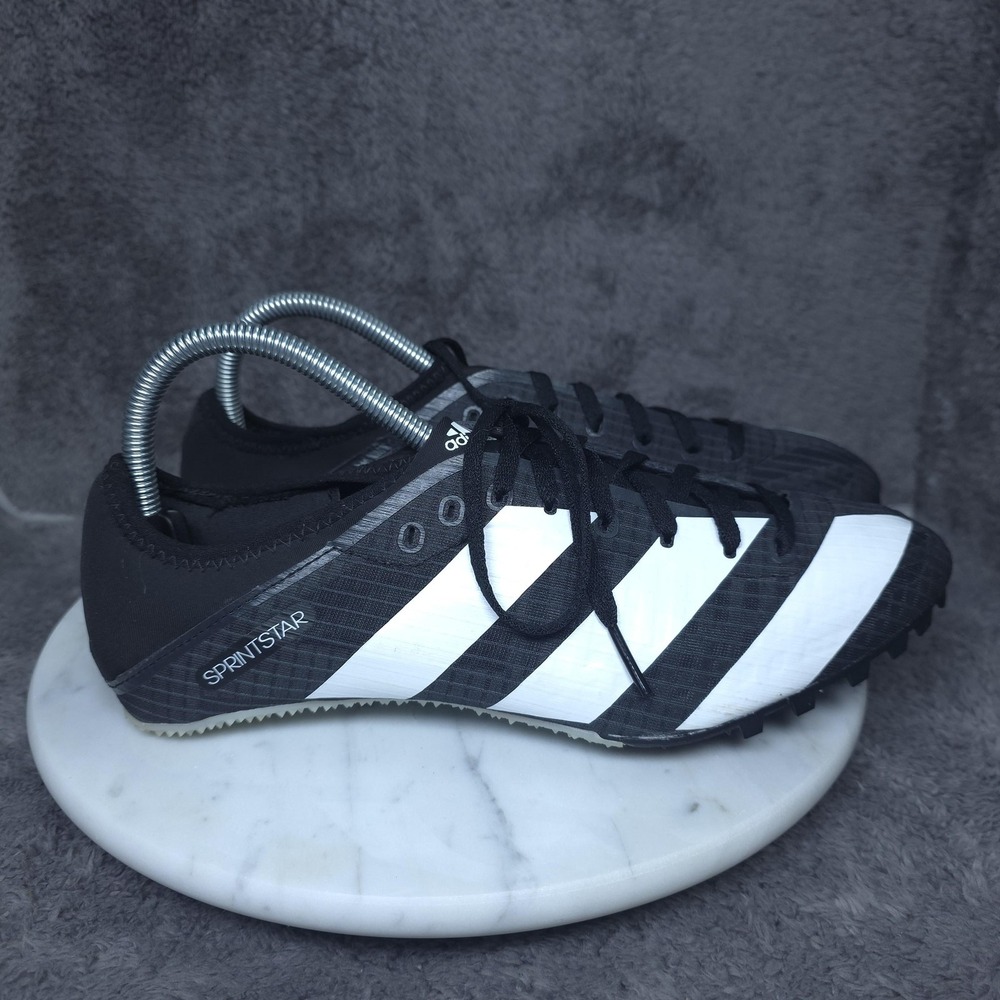 Adidas Sprintstar Shoes Mens Size 8.5 Black White Track Spikes Low Top GY9221